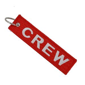 Amazon.co.jp: CREW バゲージタグ 赤 baggage tag フライトタグ